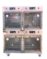 Cámara de Oxigenoterapia Veterinaria de Alta Calidad, Jaula de Acero Inoxidable para Mascotas con Panel de Control Digital y Puerta Corredera