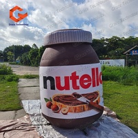 Réplique géante gonflable personnalisée de boîte de Nutella, accessoire promotionnel accrocheur pour l'affichage en supermarché