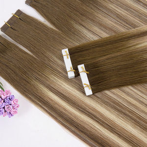 工厂价优质双拉丝100%真人发供应商22英寸胶带接发 - Product Image 3