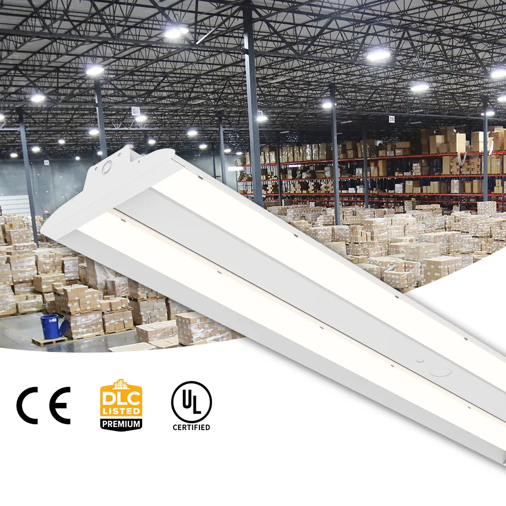 Brandon 100 W 200 W 500 W dimmbares lineares Led-Vordachlicht 2 × 2 2 × 4 Eu Warenlager-Led industrielle Hochbahnleuchten Skd für Tennisplatz