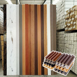 Formaldehyde-Free Interior Decoration WPC Wall Panel Cladding Indoor PVC Wood Plastic Composite WPC Fluted Wall Panel Board - Product Image 1