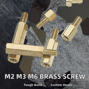 Espaciador de latón roscado hexagonal macho-hembra M2 M3 M6, sistema de medición en pulgadas, material de níquel - Product Image 2