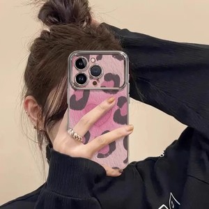 เหมาะสำหรับเคส iPhone 17พิมพ์ลายเสือดาวสีชมพูพร้อมหน้าต่างบานใหญ่ฝาครอบป้องกันโทรศัพท์กันกระแทก - Product Image 3