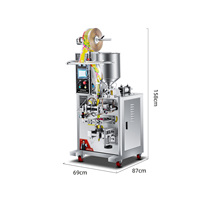 Machine d'emballage de sachets à 4 soudures latérales pour sauces et pâtes, capacité de 1 à 10 g, 60 à 80 sachets/minute, en acier inoxydable