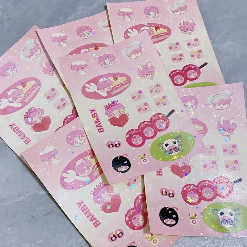 Kiss Cut Sheet Stickers Customized Waterproof