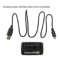 Lector de Tarjetas USB 2.0 Transparente, Dongle para Tarjetas CF, MS, TF, M2, XD, SD, Grabador de Tarjetas de Memoria, 480 Mbps, Adaptador de Transferencia de Datos, Plug and Play