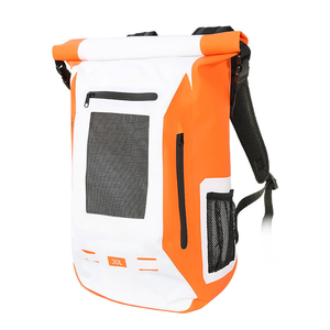 <b>Heavy</b> <b>Duty</b> PVC Bucket Bag Waterproof Dry Sack Pack for Beach Camping Hiking Double Shoulder Floating Design Roll Top <b>Backpack</b> - Product Image 1