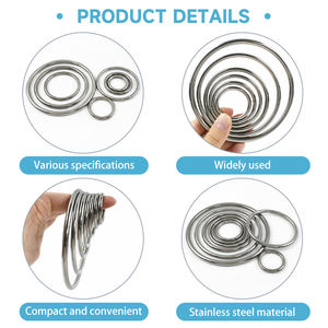 MeeTee XP109 15-100mm joints toriques en <span class=keywords><strong>acier</strong></span> inoxydable sans couture pour sac à main boucles de fermoir accessoires de quincaillerie boucle de joint torique en laiton massif - Product Image 3