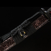 Épée de samouraï Longquan forgée en acier Damas à motif circulaire de 40 pouces, modèle « Blood Eagle Guard », accessoire de cosplay, cadeau, modèle d'arme