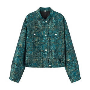 OUDINA Nuova Collezione Invernale di Giacche Imbottite per Donne, Maniche Lunghe, Paillettes, Stile <span class=keywords><strong>Tweed</strong></span>, Vestibilità Comoda - Product Image 1