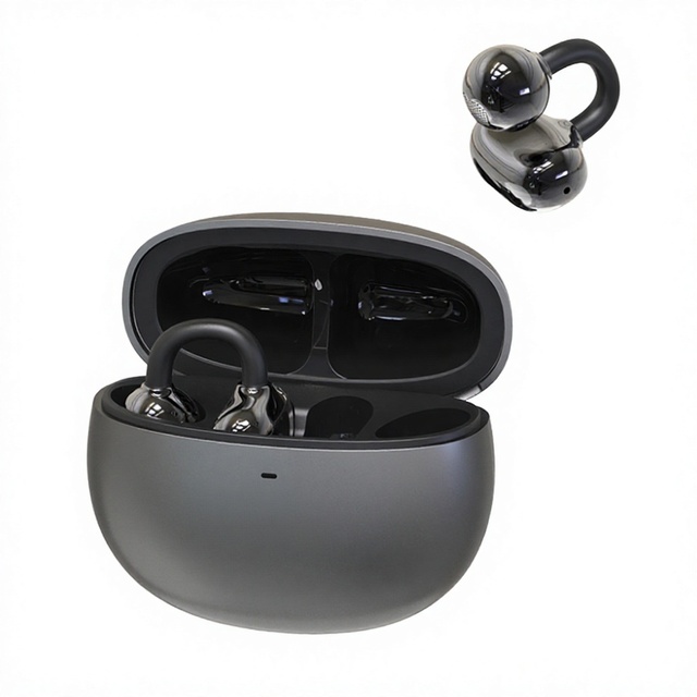 Wireless Clip-on Earbuds BT5.3 LED Battery Indicator JL Chipset ENC Noise Cancellation IPX-5 Waterproof 20 Sports