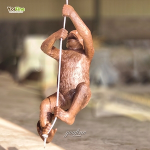 YOUFINE実物大鋳造ブロンズ真鍮吊り猿像彫刻 - Product Image 4