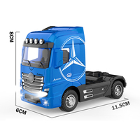 Camion tracteur BEN moulé sous pression en alliage de zinc à l'échelle 1:32 Transporteur de voitures à cabine articulée Camion métallique de collection de camions conteneurs MSC MAER