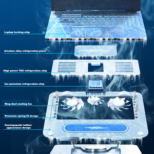 Refroidisseur d'ordinateur <span class=keywords><strong>portable</strong></span> pliable Leizun LZ-D21 à double ventilateur, hauteur réglable, port Type-C, pour ordinateurs portables/tablettes de <span class=keywords><strong>17</strong></span> <span class=keywords><strong>pouces</strong></span>, en stock - Product Image 6