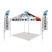 Chapiteau d'auvent de logo personnalisé de publicité extérieure 3x3 Tente d'auvent personnalisée