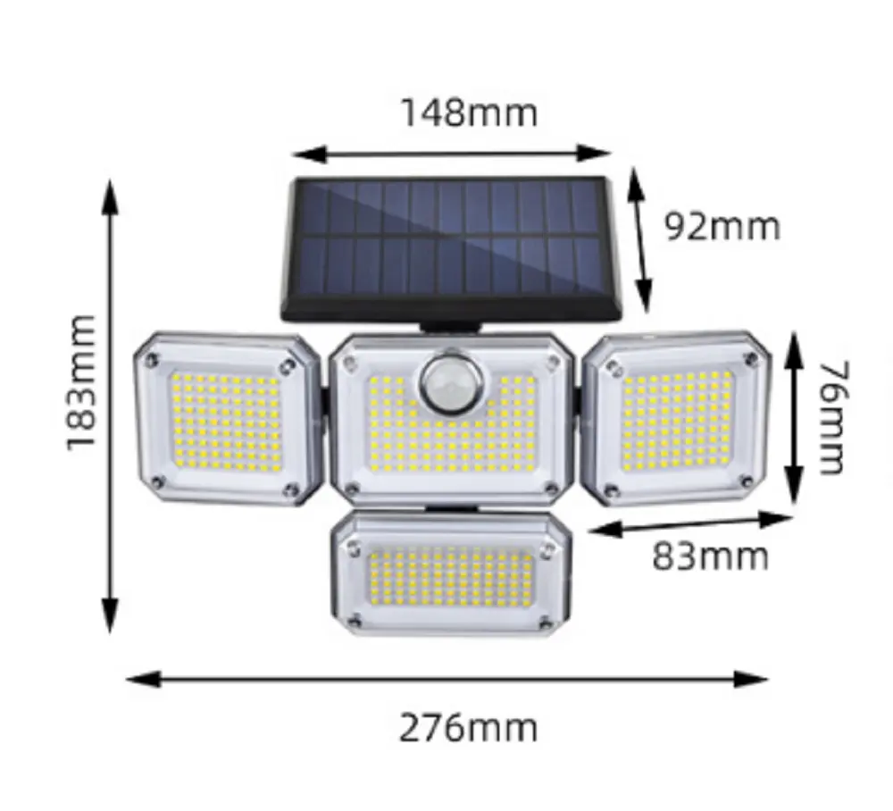 333LED تعمل بالطاقة الشمسية مصابيح حديقة Lampadas عمود مصباح Guirnaldas الذكية في الهواء الطلق led مصابيح الانارة الخارجية الشمسية مصابيح حديقة