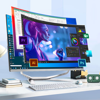 Venta directa de fábrica 24 27 32 pulgadas Sistema I3 I5 I7 de alta calidad Pantalla curva Máquina todo en uno Computadora todo en uno