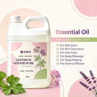 Huile essentielle de géranium multi-usage pure, distillée à la vapeur, pour massage, soins de la peau, fabrication de savon, aromathérapie, diffuseur, parfum floral