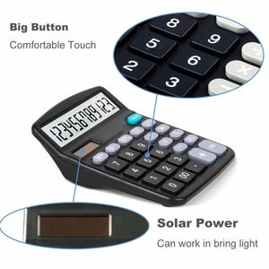 Calculadoras Electrónicas de Función Estándar, Pantalla LCD Grande de 14 Dígitos, Calculadora de Escritorio Portátil, Alimentación Solar/Batería, Plástico ABS - Product Image 5