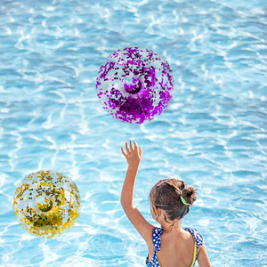 Vente en gros de ballons de plage à paillettes Jumbo <span class=keywords><strong>pour</strong></span> <span class=keywords><strong>piscine</strong></span> <span class=keywords><strong>Balles</strong></span> Confettis Paillettes Gonflables Clair Ballon de plage <span class=keywords><strong>Piscine</strong></span> Jouets aquatiques amusants - Product Image 6