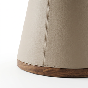 Luxury Spacious <b>Round</b> Whole <b>Solid</b> <b>Wood</b> <b>Dining</b> Counter Smooth Circular Tabletop Meal Stand with Detachable Side Wine Rack - Product Image 5