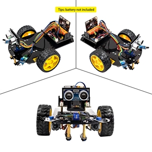 Lafvin Microbit Thông Minh Robot Xe <span class=keywords><strong>Micro</strong></span> Bit Xe Kit Lập Trình Học Sinh Học Kit Với <span class=keywords><strong>Micro</strong></span>: Bit Board - Product Image 1