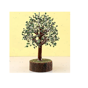 Viruta de cristal natural Aventurina verde alambre envuelto Árbol de la vida piedra viruta árbol cristal viruta curación piedras preciosas decoración regalos - Product Image 1