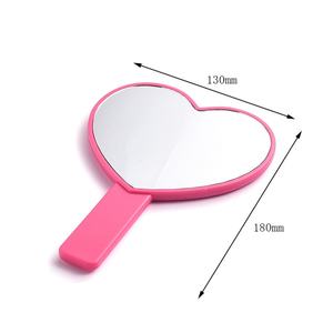 Wholesale Creative Custom Design <b>Plastic</b> Heart Shape <b>Mirror</b> Portable Hand Held Makeup <b>Mirror</b> - Product Image 3