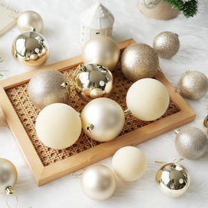 24pcs Velvet Matte <b>Glitter</b> and Mirror Finish Christmas Ball Christmas Tree Decoration Ornaments Shatterproof Hanging Balls - Product Image 3