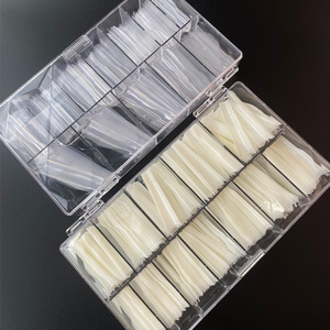 TSZS 360 Uds./caja Puntas de <span class=keywords><strong>Uñas</strong></span> <span class=keywords><strong>Postizas</strong></span> Coffin XXL SIN Curva C, Extensión de <span class=keywords><strong>Uñas</strong></span> Naturales Transparentes Francesas Coffin ABS para Salón de <span class=keywords><strong>Uñas</strong></span> - Product Image 2