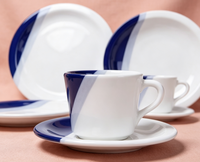 Service de table en céramique blanc 20 pièces, résistant au lave-vaisselle, assiettes et tasses aux couleurs magnifiques
