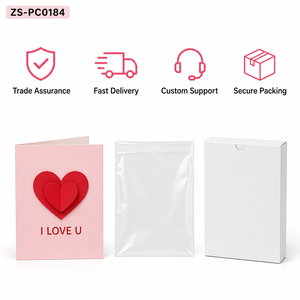 Tarjeta de felicitación plegable 3D con forma de corazón rosa, tarjeta de carta de amor, regalo de arte en papel impreso personalizado - Product Image 6