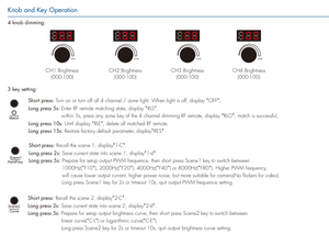 Skydance 12-48VDC 4 Knob 4 kênh mờ dẫn RF điều khiển V1-KF Logarit hoặc tuyến tính mờ đường cong cho dải màu duy nhất - Product Image 4