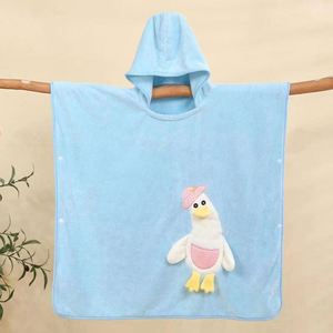 Toalla de baño para adultos con capucha, estampada, de spandex/algodón orgánico, terciopelo coral, absorbente, albornoz deportivo, toalla de playa cuadrada a prueba de niños - Product Image 6