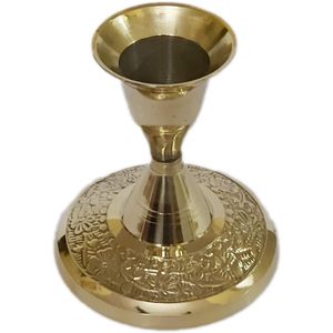 <b>Brass</b> 3.2-Inch Candle Stand Living Room Metal Pillar <b>Holder</b> Table & Wedding Gift Centerpiece Elegant <b>Candlestick</b> Lanterns & Jars - Product Image 3