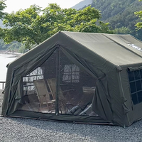 Tente de camping gonflable grand format à montage rapide, durable, imperméable, pour la randonnée et les voyages, avec colonnes d'air