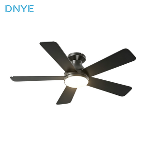 مروحة سقف <span class=keywords><strong>LED</strong></span> بمحرك تيار مستمر 52 بوصة بشفرات مستقيمة للبيع بالجملة، مع تحكم عن بعد و6 سرعات، مناسبة للاستخدام في غرف المعيشة ذات السقف المنخفض - Product Image 1