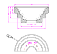 Source de lumière AOI demi-anneau pour caméra CCD AOI, éclairage LED pour la détection des rayures de surface