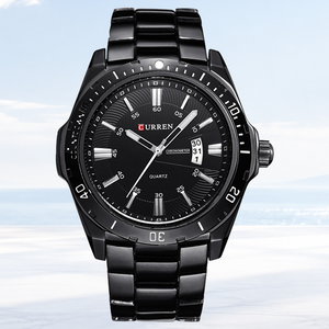 Reloj de Cuarzo CURREN 8110 para Hombre, Nuevo Modelo, Correa de Acero Inoxidable, Resistente al Agua, Calendario, Diseño Simple, Reloj de Pulsera de Lujo para Negocios - Product Image 2