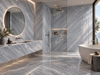 Dalles de marbre naturel Bardiglio Imperiale pour comptoirs de cuisine, meubles de salle de bain, panneaux muraux et crédences de table basse
