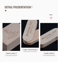 Clé USB pivotante en bois, écologique, avec logo gravé sur mesure, 8 Go à 128 Go, pour cadeau promotionnel