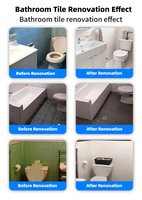 Peinture de rénovation 2K à base d'eau pour carrelage de baignoire, revêtement époxy liquide DIY pour porcelaine, peinture pour meubles pour changement de couleur de salle de bain