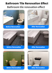 Pintura de Acabado para Azulejos de Baño a Base de Agua 2K, Revestimiento de Porcelana Epoxi para Bricolaje, Pintura Líquida para Muebles, para Cambiar el <span class=keywords><strong>Color</strong></span> del Baño - Product Image 6