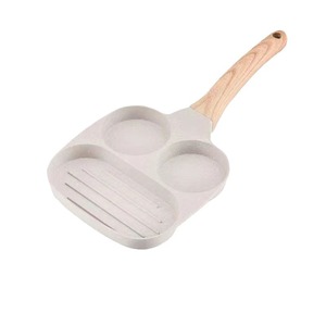 กระทะไข่สี่หลุม กระทะทอดทรงกลมแบบไม่ติด สำหรับทำอาหารเช้า ใช้ในบ้าน - Product Image 5