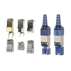 New Pressure-free RJ45 Network Crystal Head CAT7 10 Gigabit Shielded Anti-interference Cable Connector Keystone Jack - Product Image 6