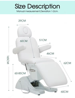 Lit de massage MOOLIN, lit de beauté électrique beige, hauteur réglable, lit de spa de luxe pour salon de beauté, mobilier de spa médical, 3 moteurs