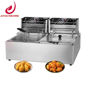 6L + 6L Countertop thép không gỉ pháp khoai tây chiên Máy lon thương mại khoai tây chiên điện nồi chiên sâu có thể điều chỉnh nhiệt - Product Image 1