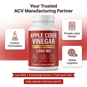 Comprimés <span class=keywords><strong>de</strong></span> <span class=keywords><strong>Vinaigre</strong></span> <span class=keywords><strong>de</strong></span> <span class=keywords><strong>Cidre</strong></span> <span class=keywords><strong>de</strong></span> Pomme OEM Haute Puissance 1500mg avec la Mère, Comprimés Minceur Rapide à Base <span class=keywords><strong>de</strong></span> Plantes pour la Santé Intestinale - Product Image 3