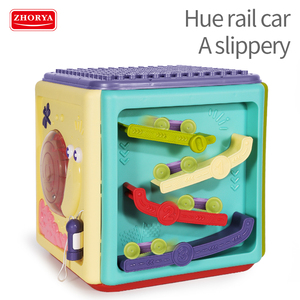 Zhorya New Top 5 Trong 1 Trẻ Sơ Sinh Sở Thích Não Phải Tìm Hiểu Trò Chơi Kid Bé Đầu Giáo Dục Khối Nhựa Hoạt Động Cube Đồ Chơi - Product Image 2