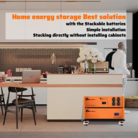 Batteries Lifepo4 empilables mobiles 48V, 150ah, 200ah, 300ah, 400ah, 7kwh, avec BMS, Cycle profond, 60a, contrôleur MPPT pour le solaire domestique